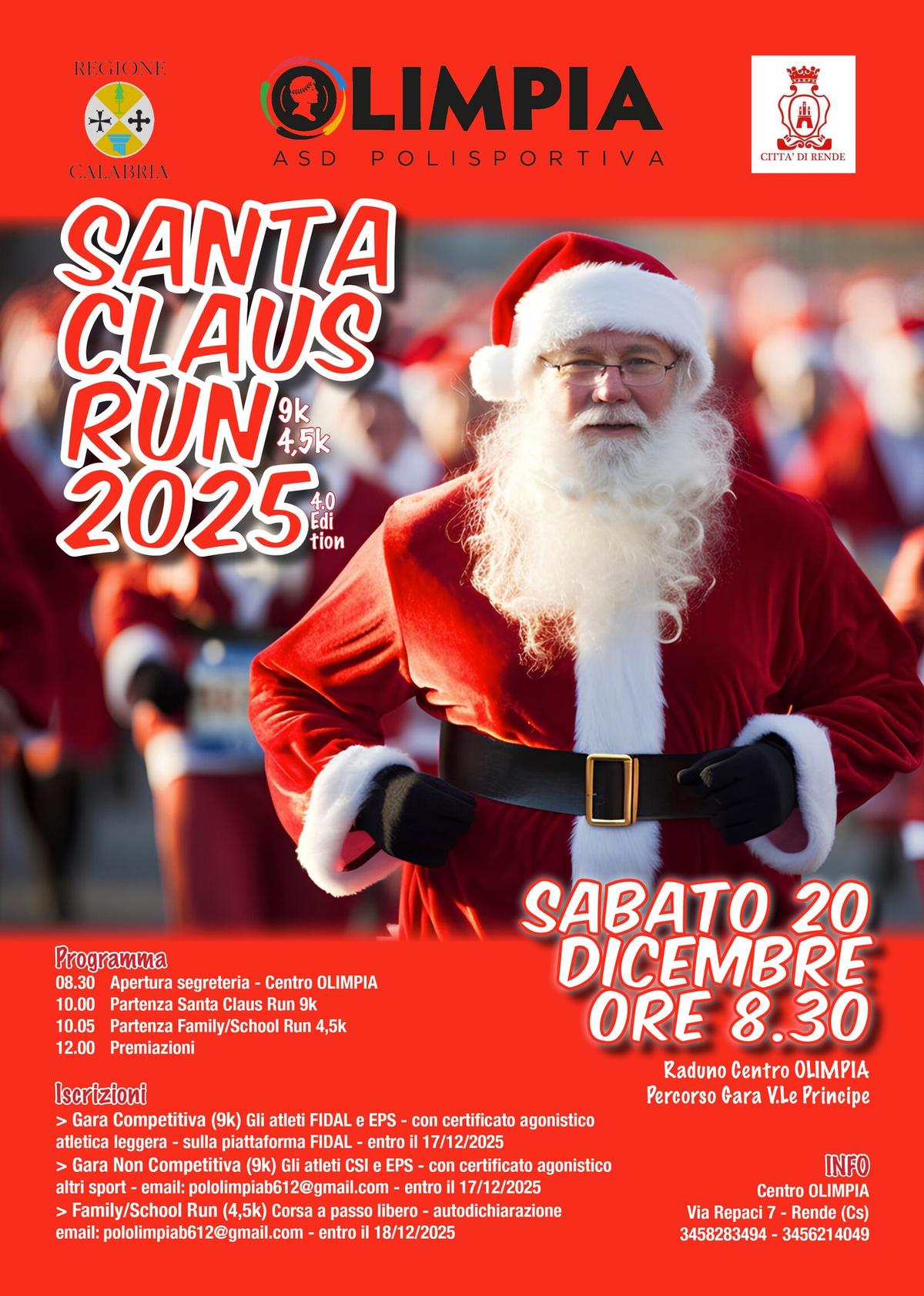 Locandina evento Santa Claus Run