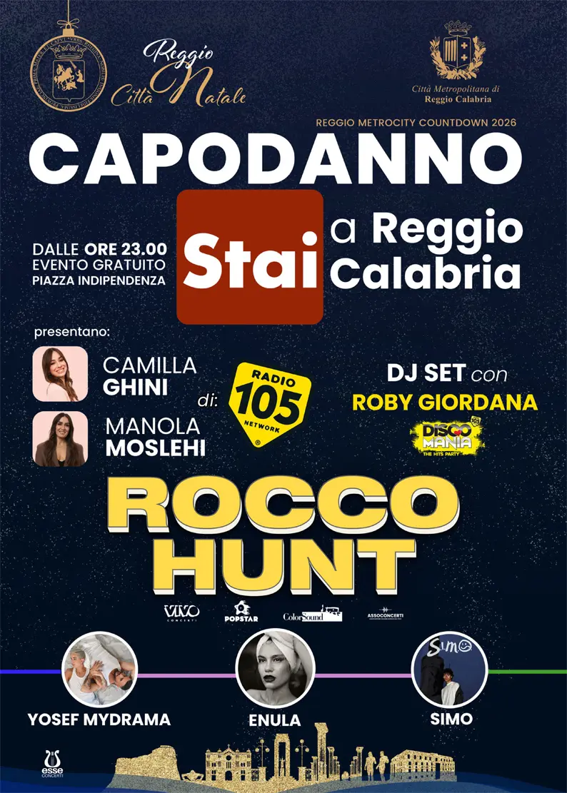 Locandina evento Capodanno Reggio Calabria
