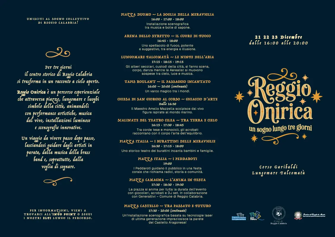 Locandina evento Reggio Onirica