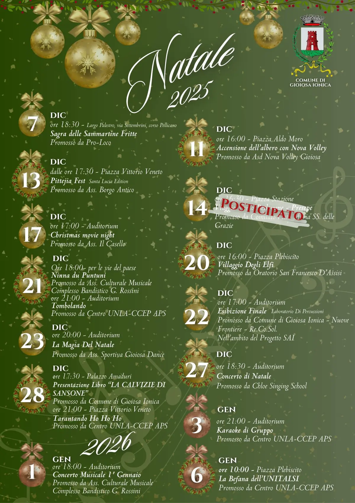 Locandina evento Natale a Gioiosa Ionica