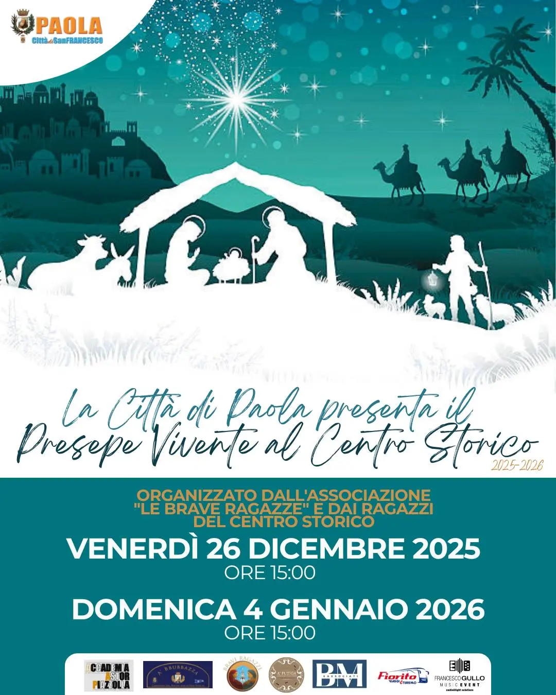Locandina evento Presepe vivente Paola