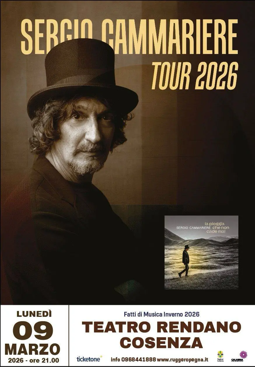 Locandina dell' evento Sergio Cammariere in concerto al Teatro Rendano di Cosenza