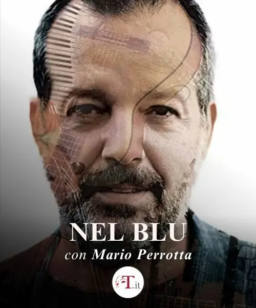 Locandina spettacolo teatrale Nel blu di Mario Perrotta dedicato a Domenico Modugno