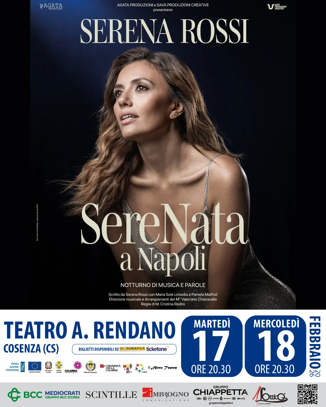 Locandina spettacolo teatrale SereNata a Napoli di Serena Rossi