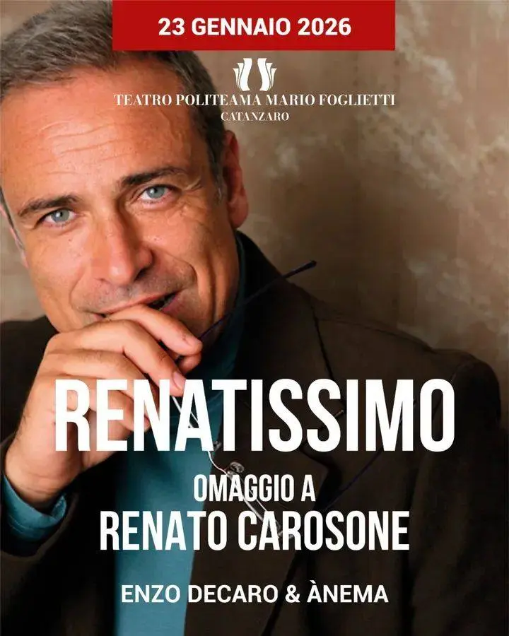 Locandina spettacolo teatrale Renatissimo - Omaggio a Renato Carosone