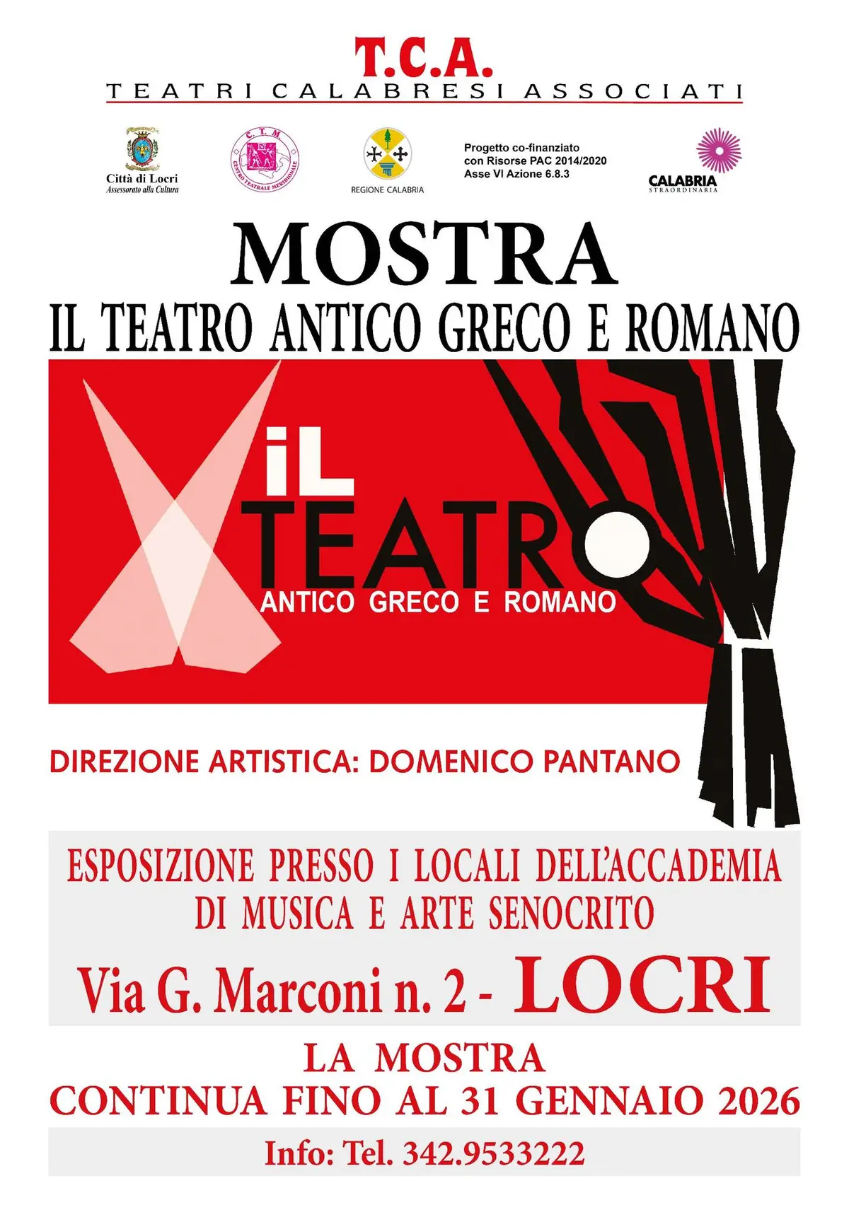 Locandina mostra Mostra Il teatro antico greco e romano a Locri