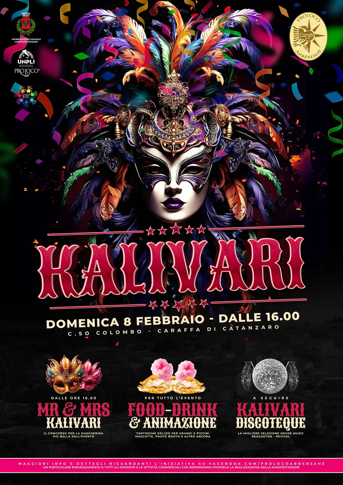 Locandina evento Kalivardi - Carnevale a Caraffa