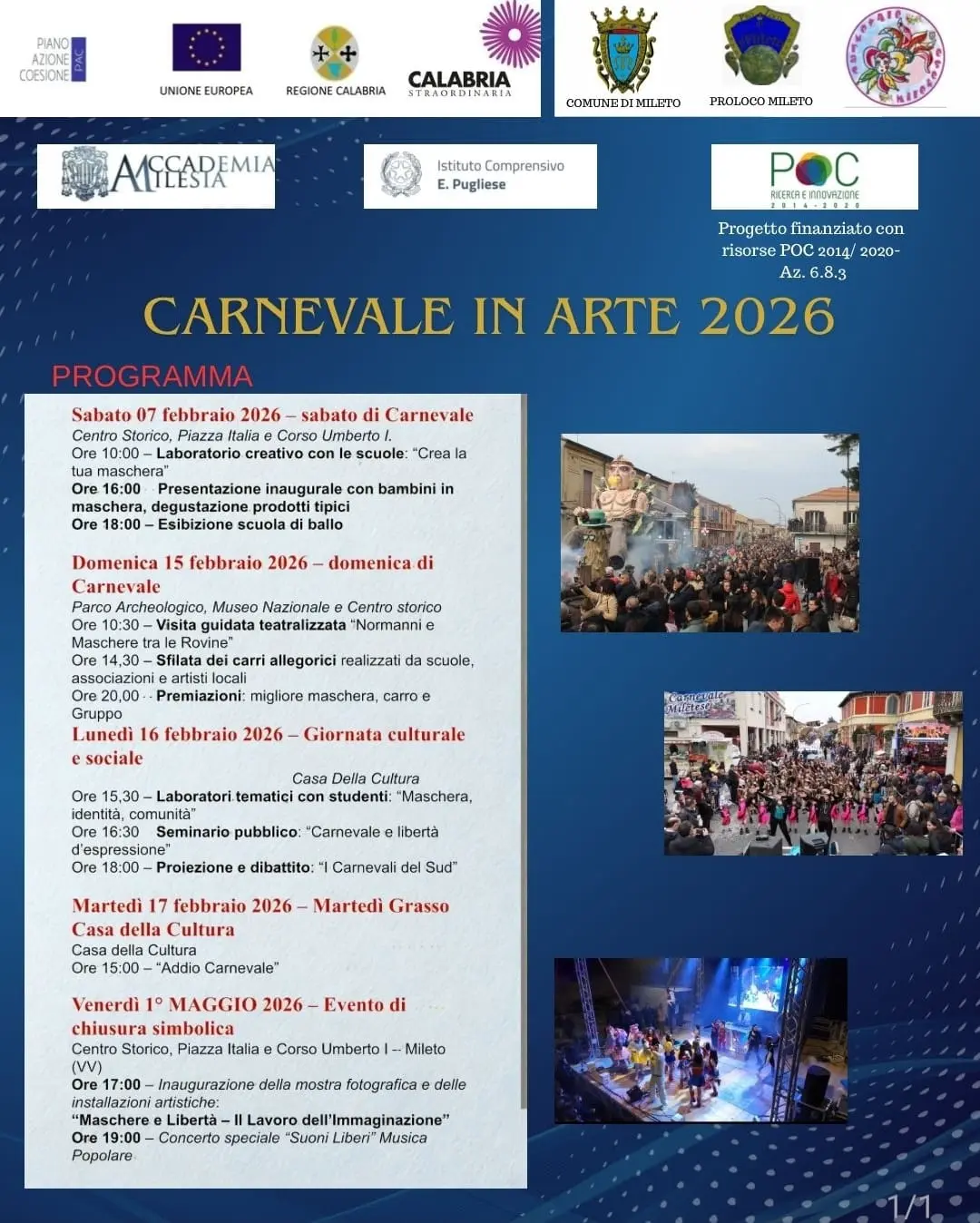 Carnevale in Arte 2026