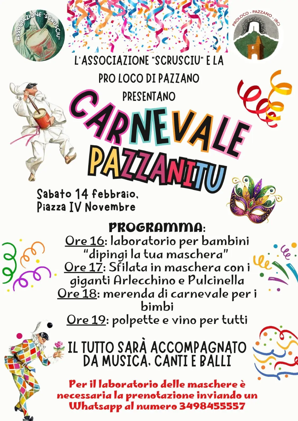 Locandina evento Carnevale di Pazzano