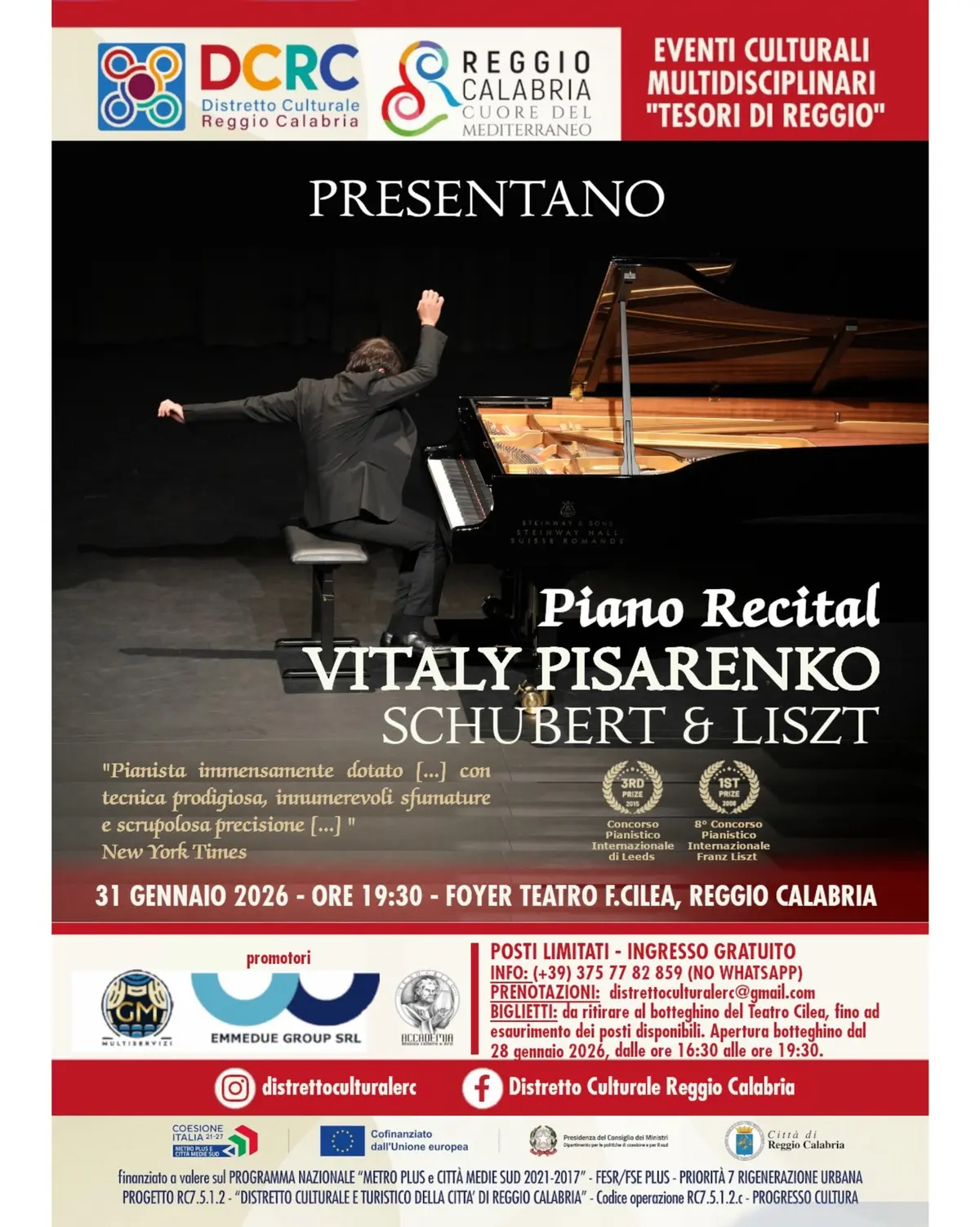 Locandina evento Vitaly Pisarenko - Concerto di pianoforte