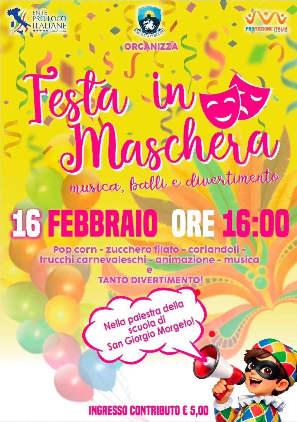 Locandina evento Carnevale di San Giorgio Morgeto