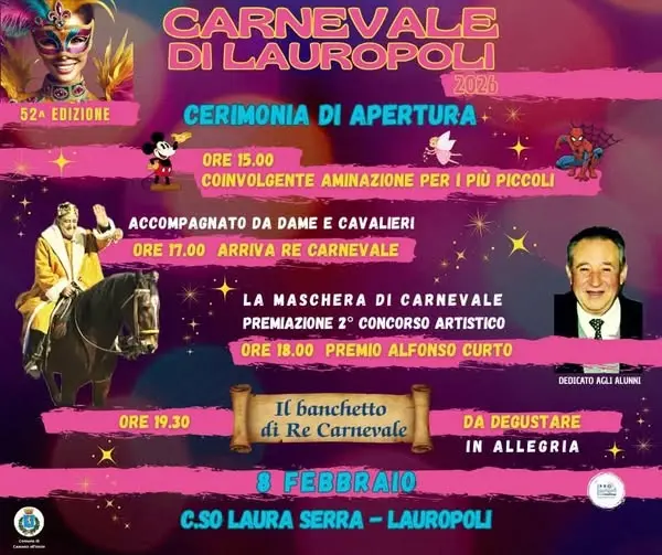 Locandina evento Carnevale di Lauropoli