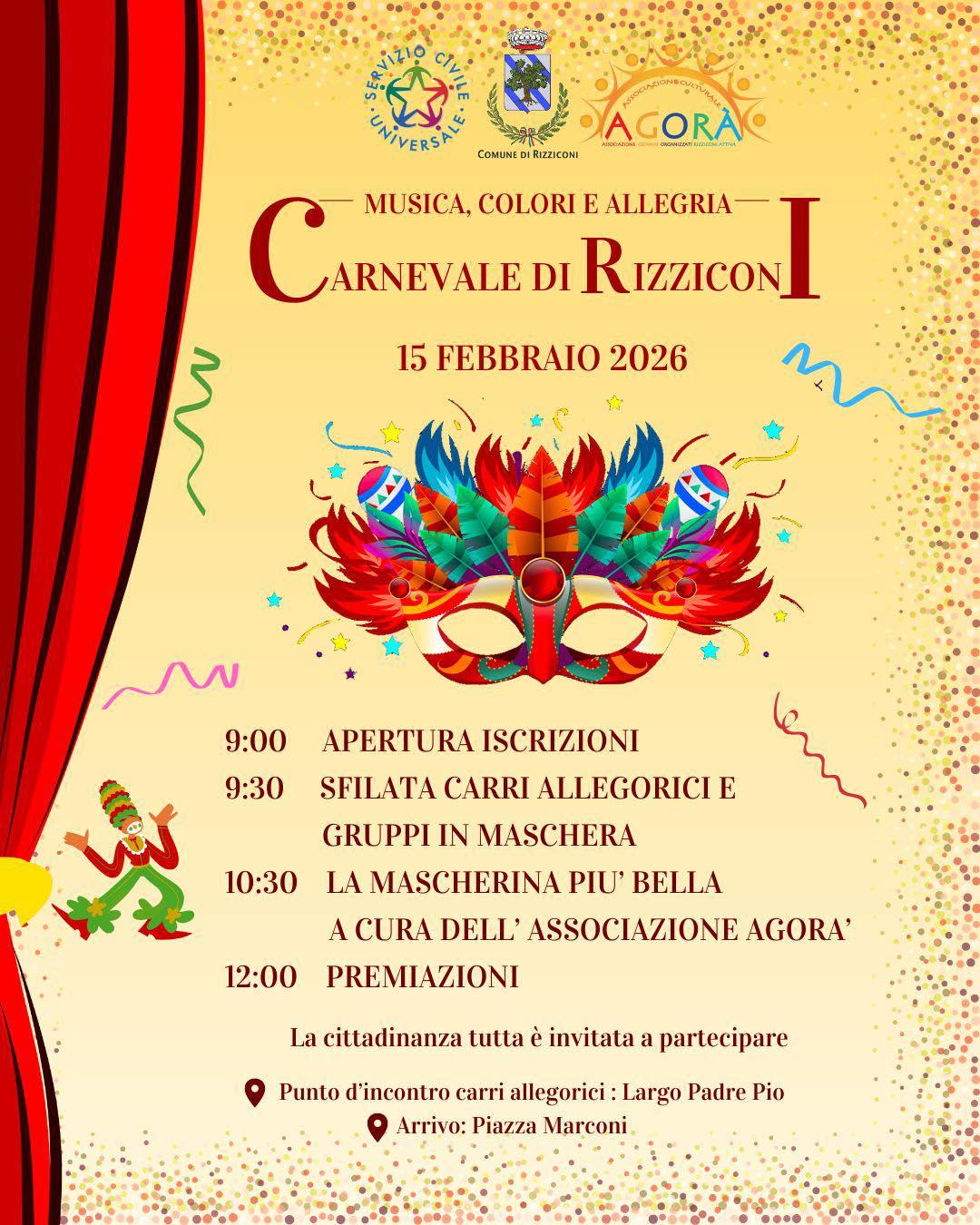 Locandina evento Carnevale di Rizziconi
