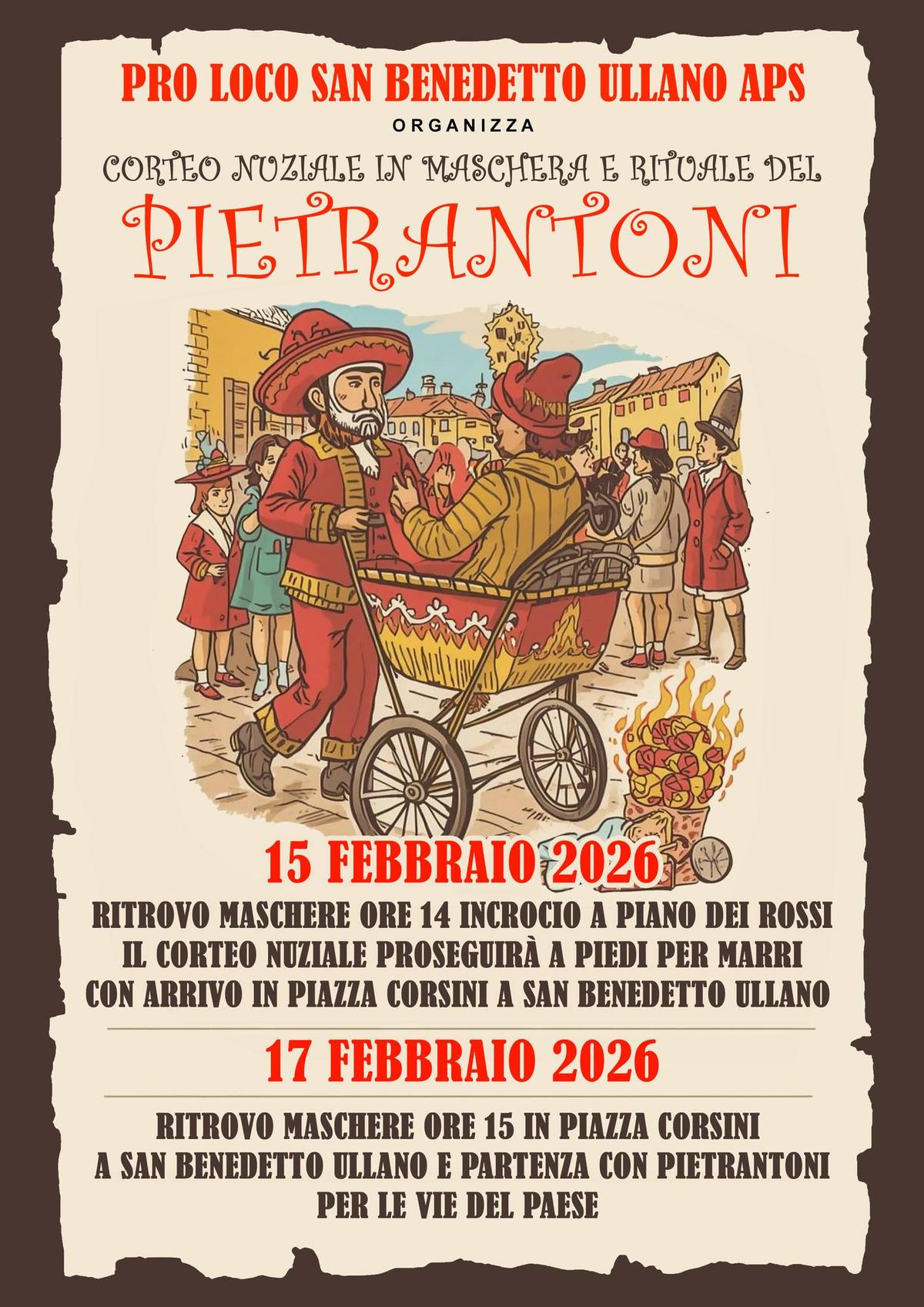 Locandina evento Carnevale a San Benedetto Ullano