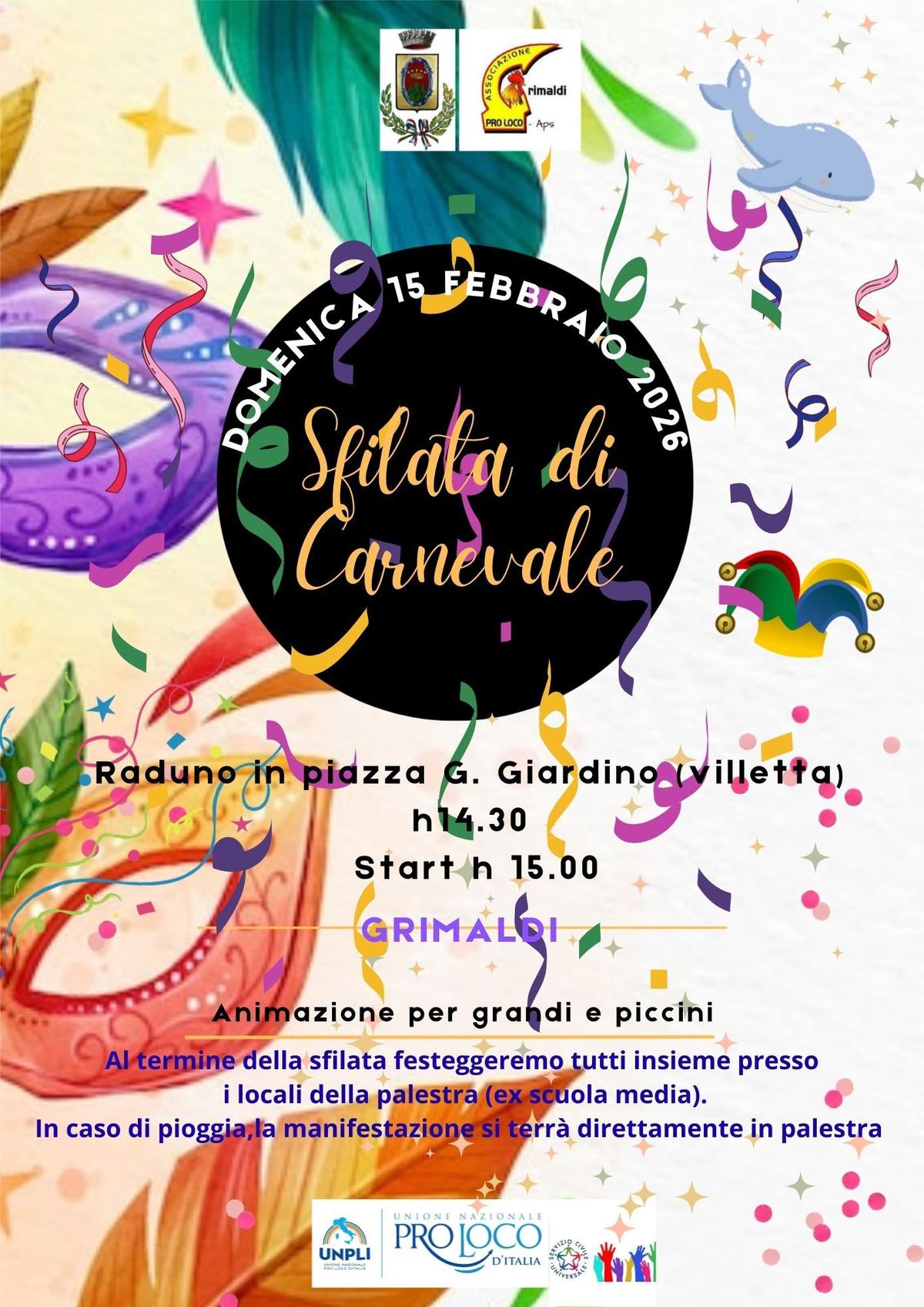 Locandina evento Carnevale di Grimaldi
