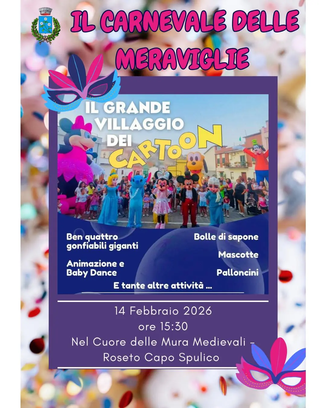 Locandina evento Carnevale di Roseto Capo Spulico