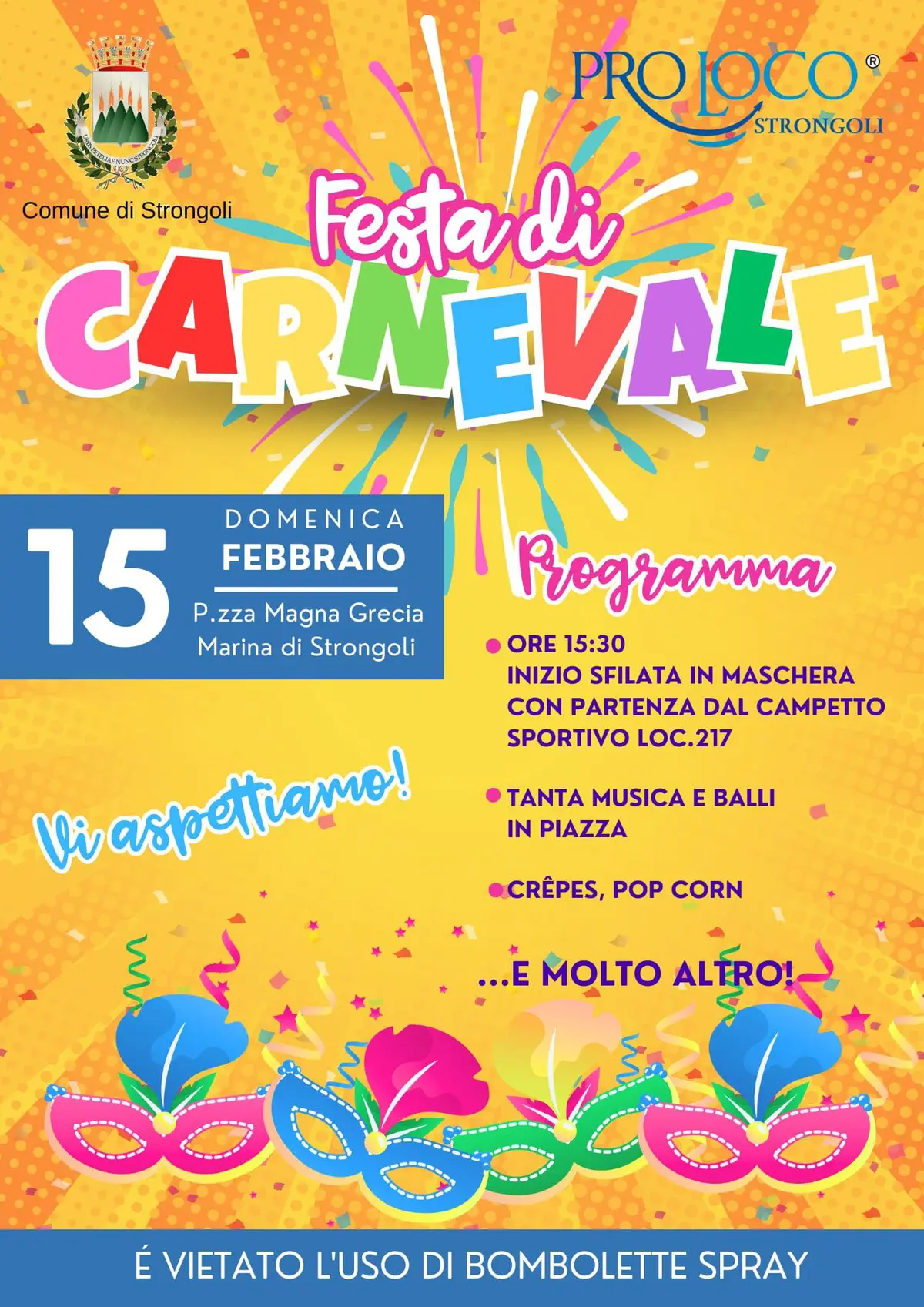 Locandina evento Carnevale di Strongoli