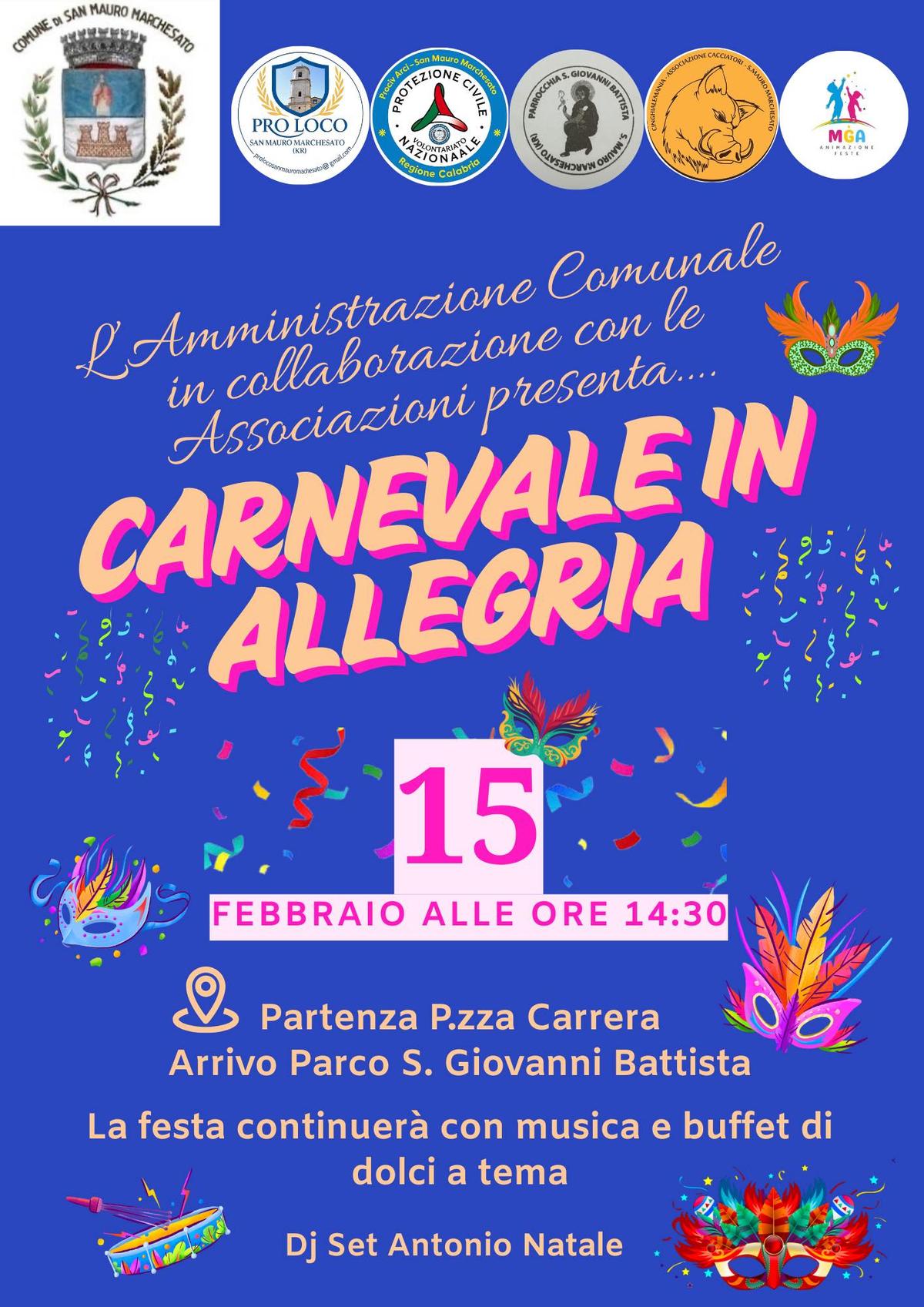 Locandina evento Carnevale di San Mauro Marchesato