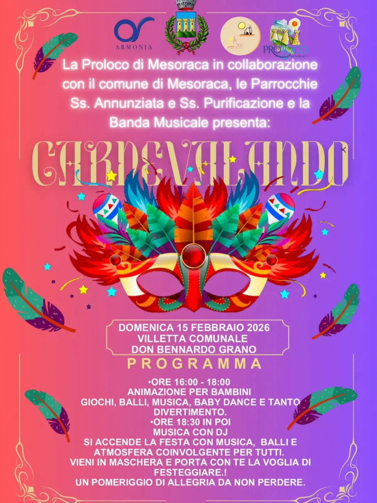 Locandina evento Carnevale di Mesoraca
