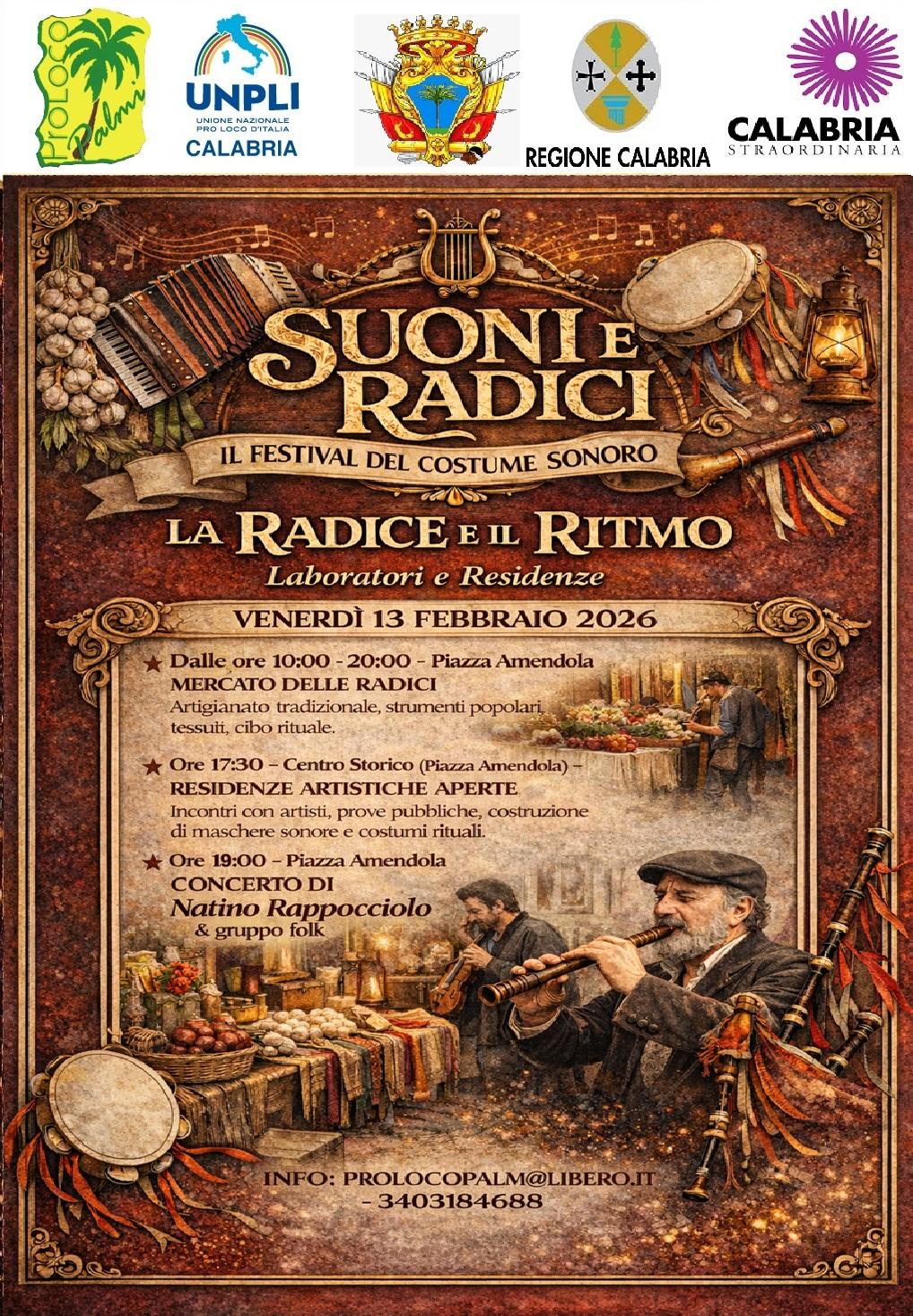 Locandina evento Suoni e Radici Palmi
