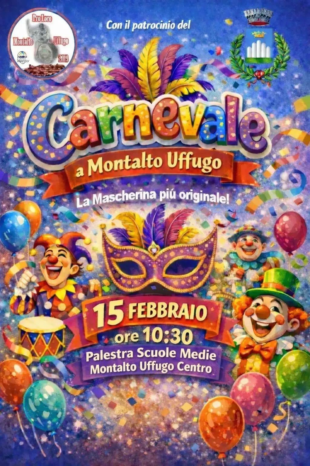 Locandina evento Carnevale di Montalto Uffugo