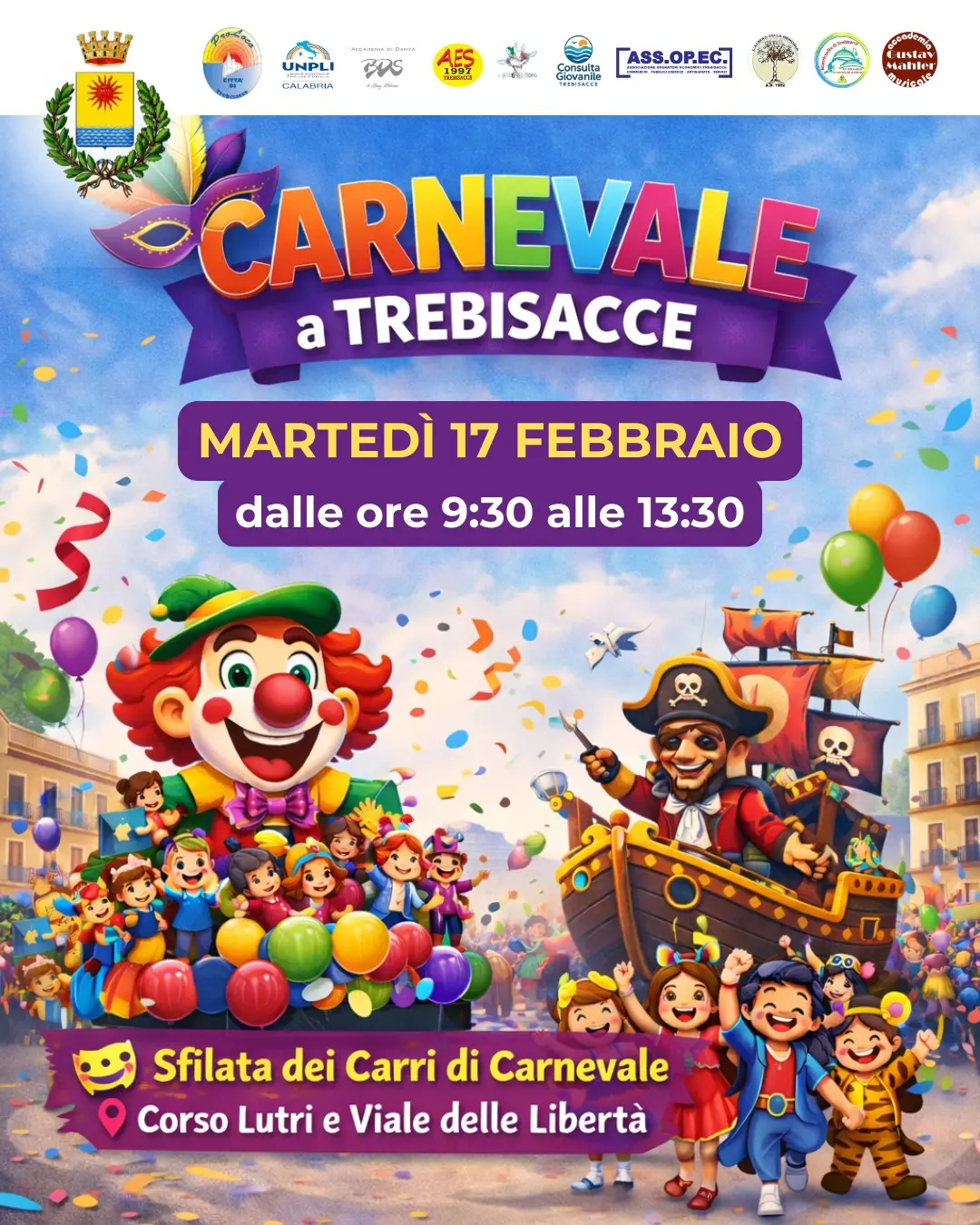 Locandina evento Carnevale di Trebisacce