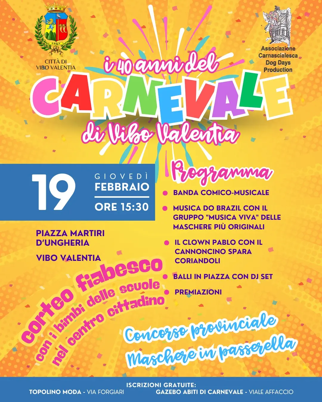 Nuova locandina Carnevale a Vibo Valentia