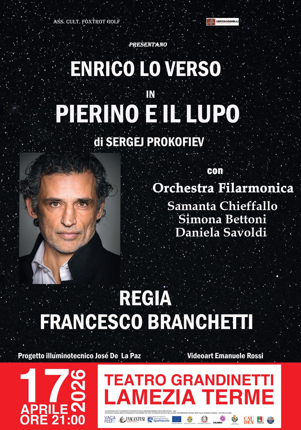 Locandina evento Enrico Lo Verso - Pierino e il Lupo