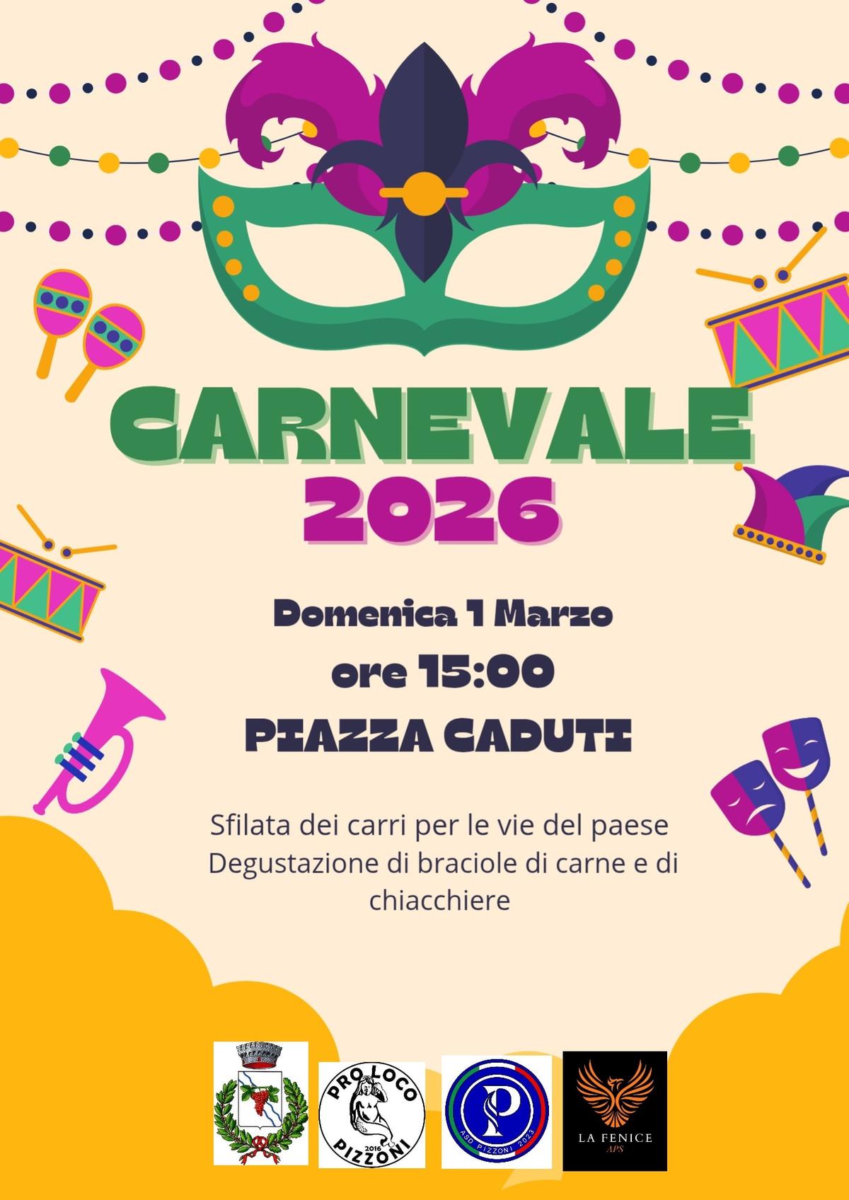Locandina Carnevale di Pizzoni