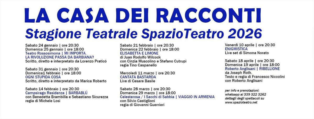 Locandina evento La casa dei racconti