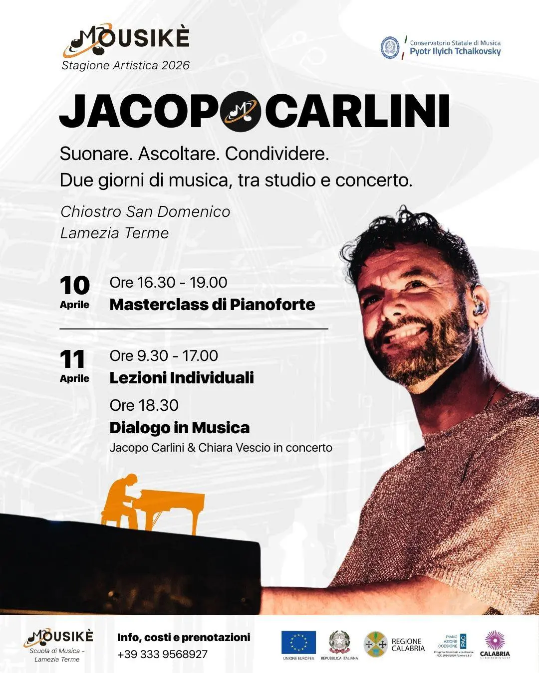 Masterclass con il pianista Jacopo Carlini