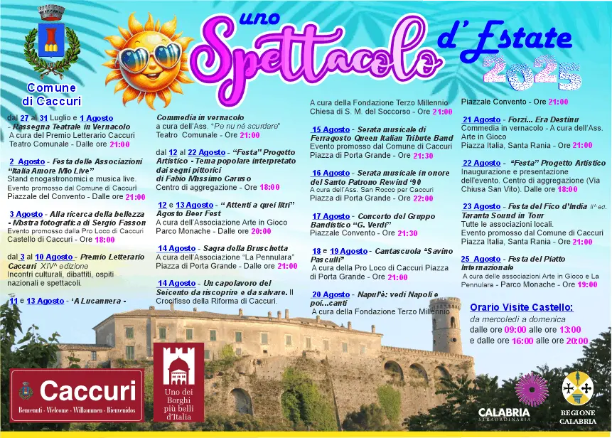 Calendario eventi Estate a Caccuri