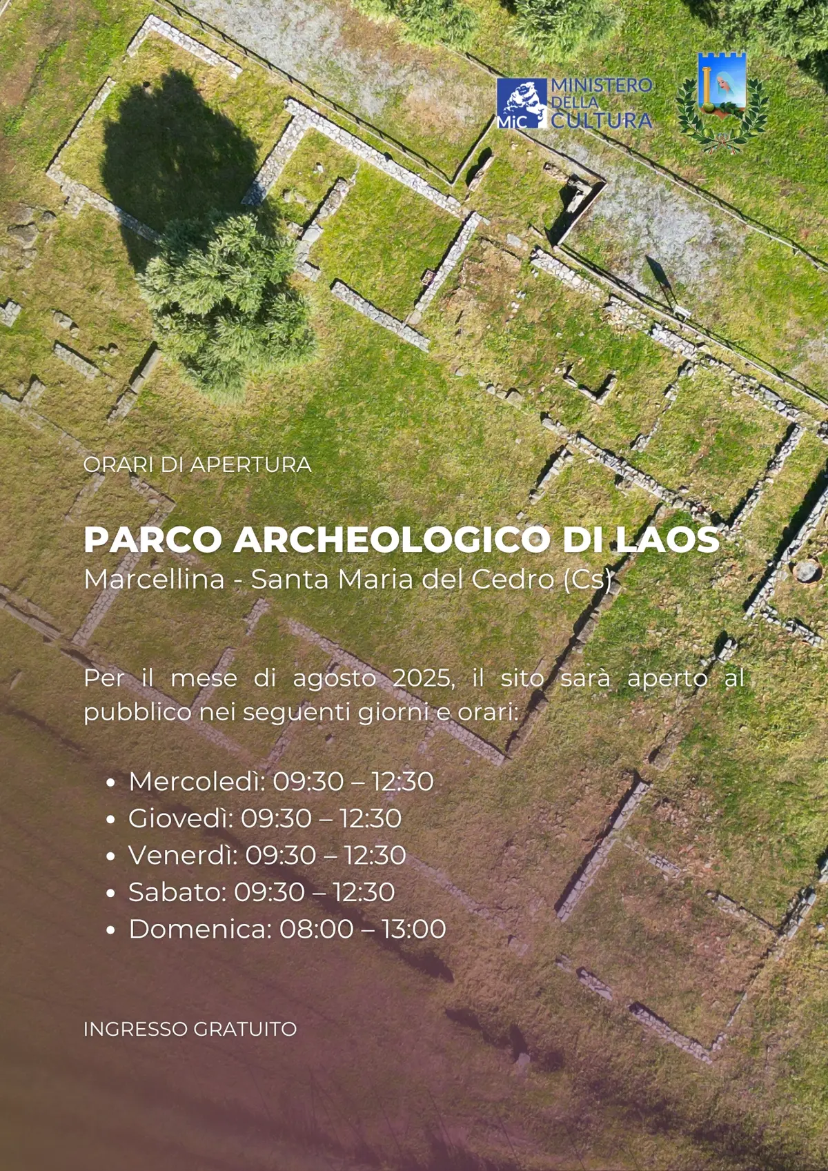 Locandina evento Orari parco Laos