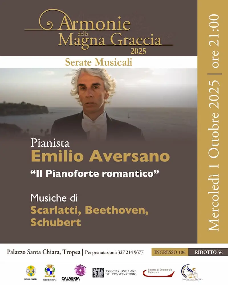 Locandina concerto Emilio Aversano