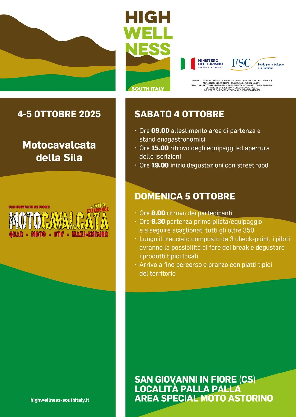Locandina evento Motocavalcata della Sila