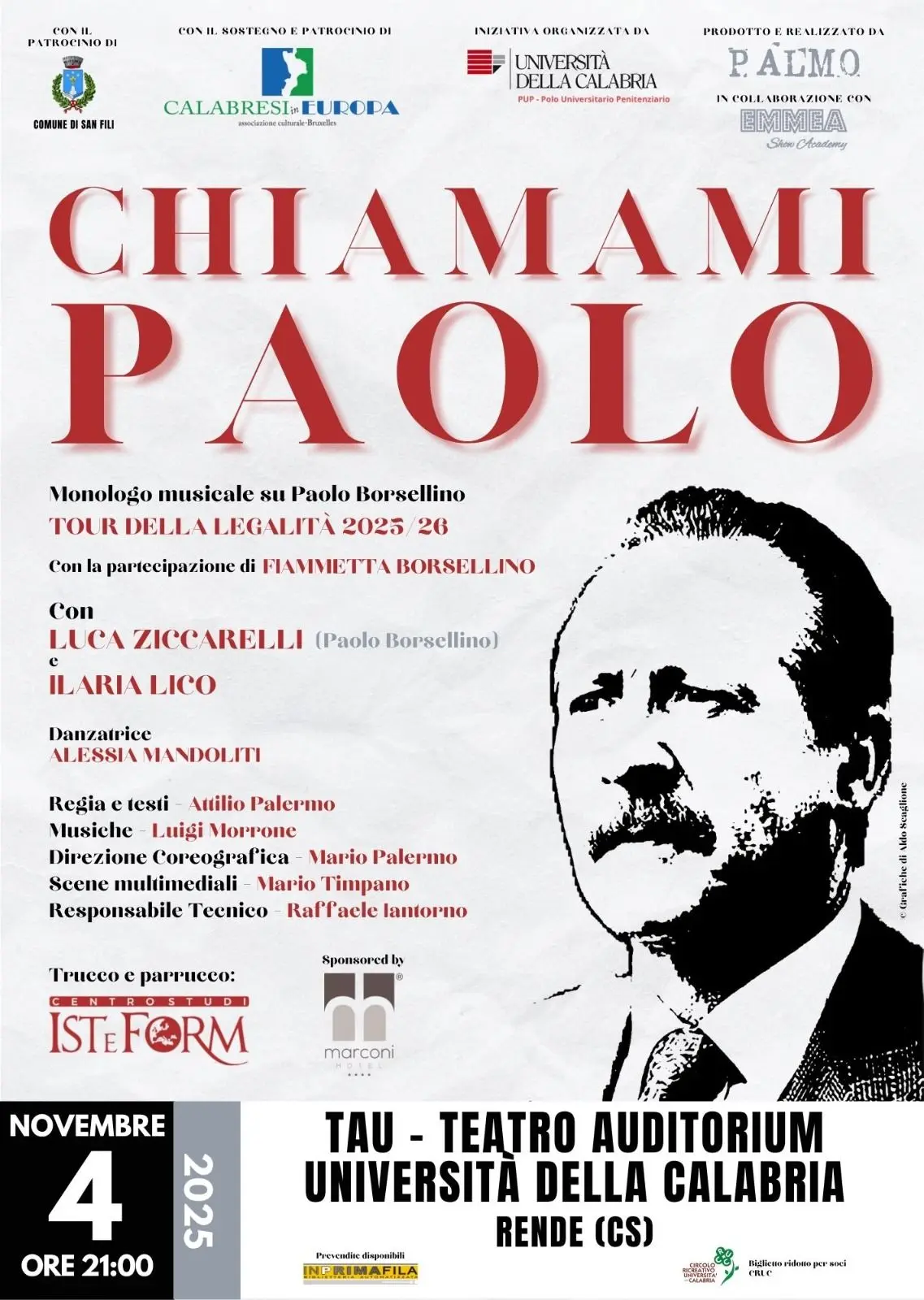 Locandina evento Chiamami Paolo