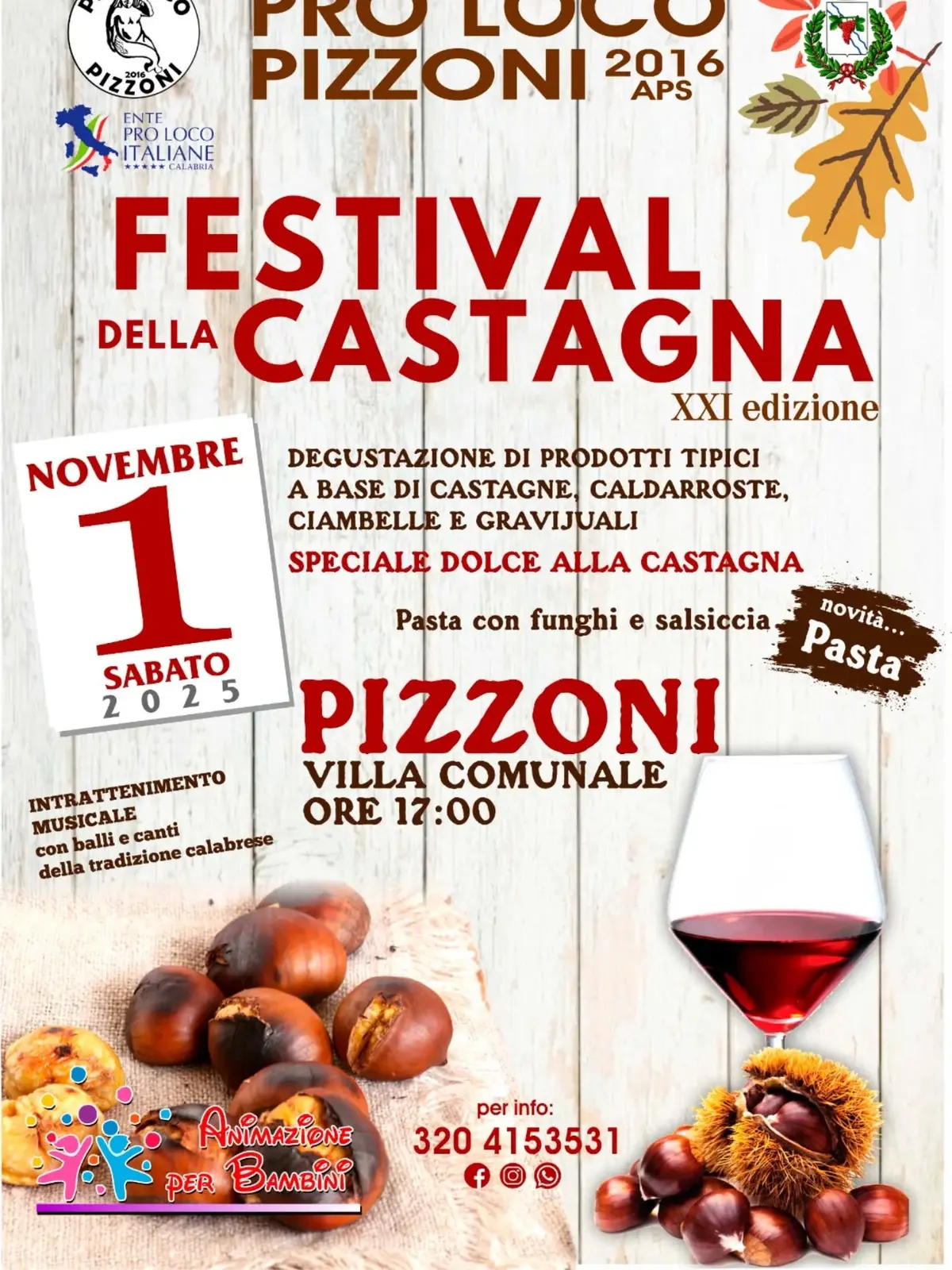 Locandina evento Festival della castagna