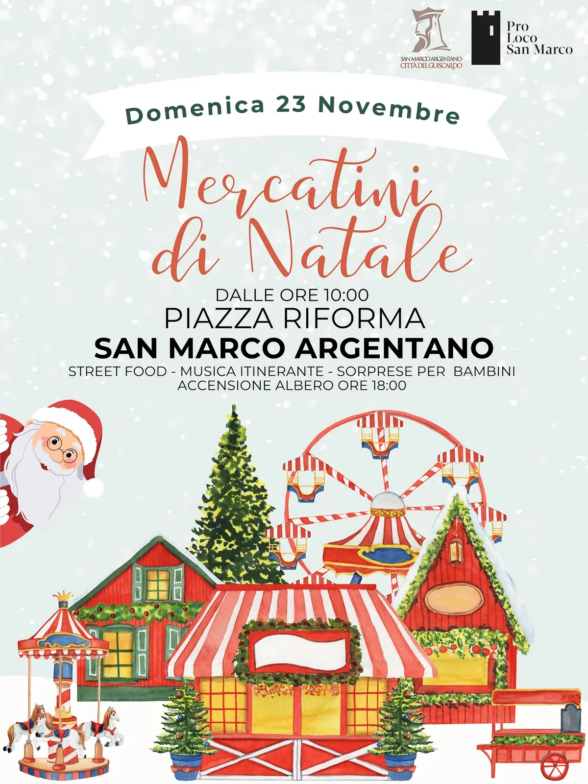 Locandina evento Mercatini di natale a San Marco Argentano