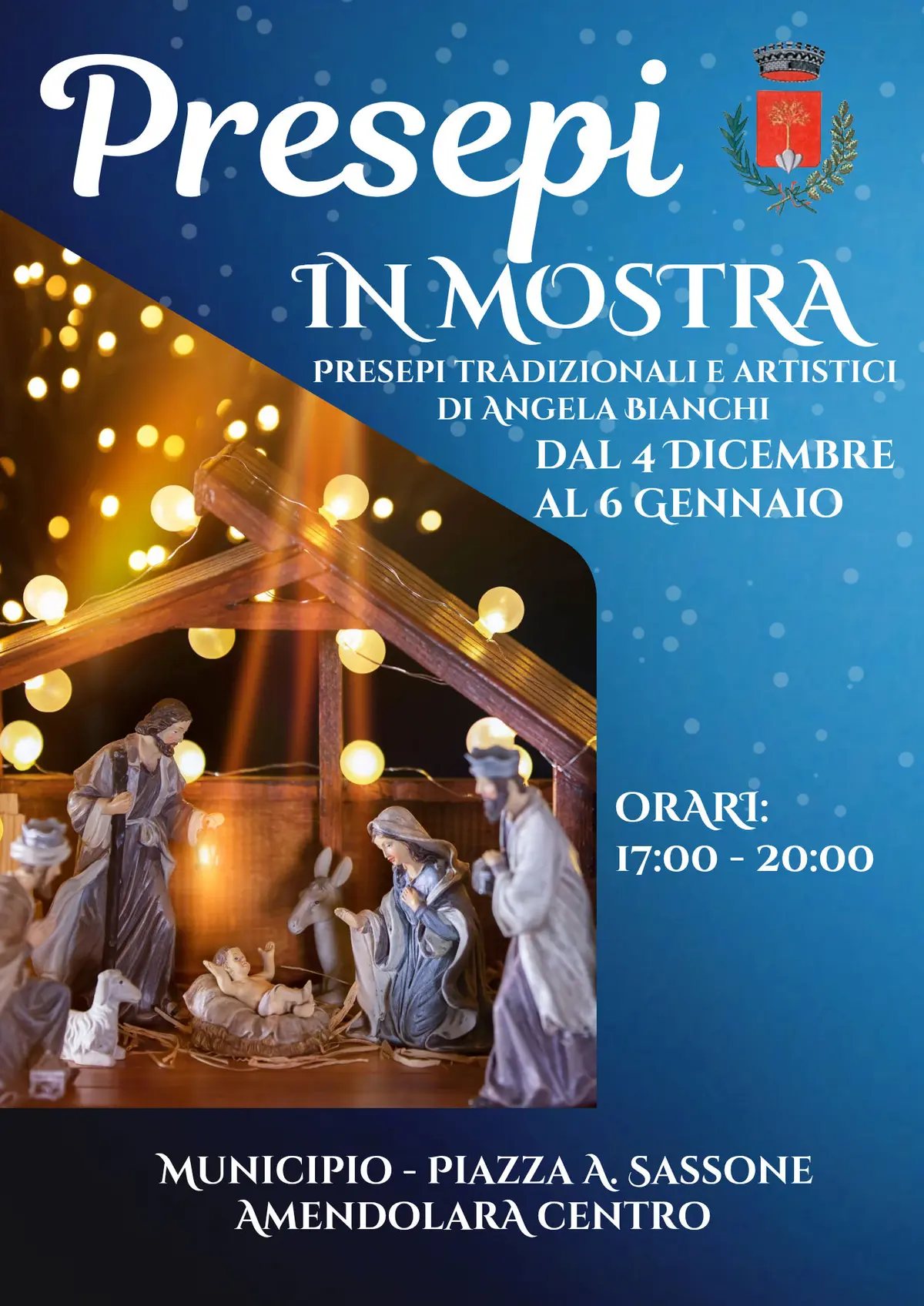 Locandina evento Presepi in mostra Amendolara
