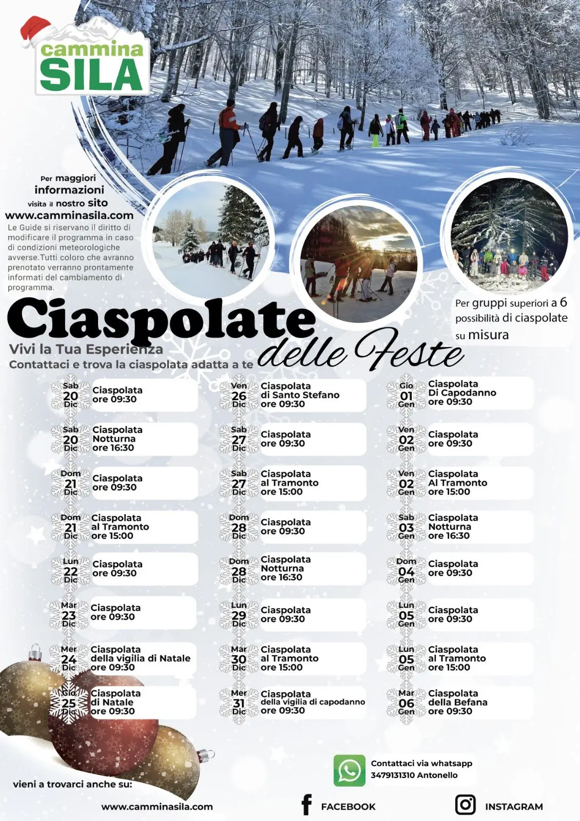 Ciaspolate delle Feste