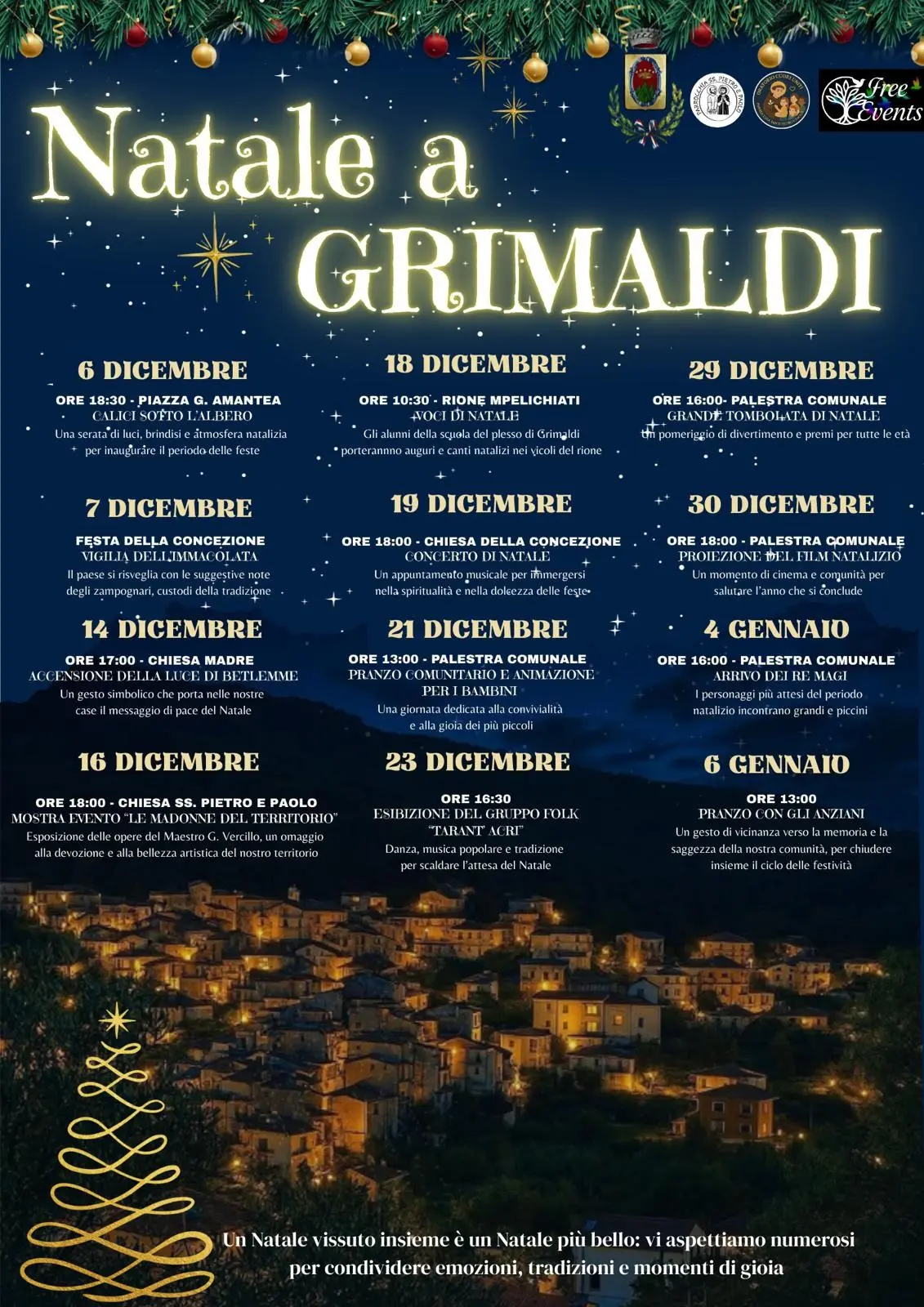 Locandina evento Natale a Grimaldi