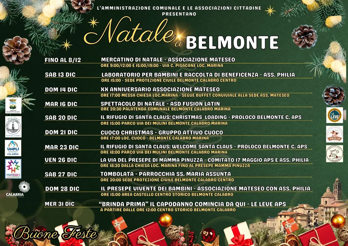 Locandina evento Natale a Belmonte Calabro