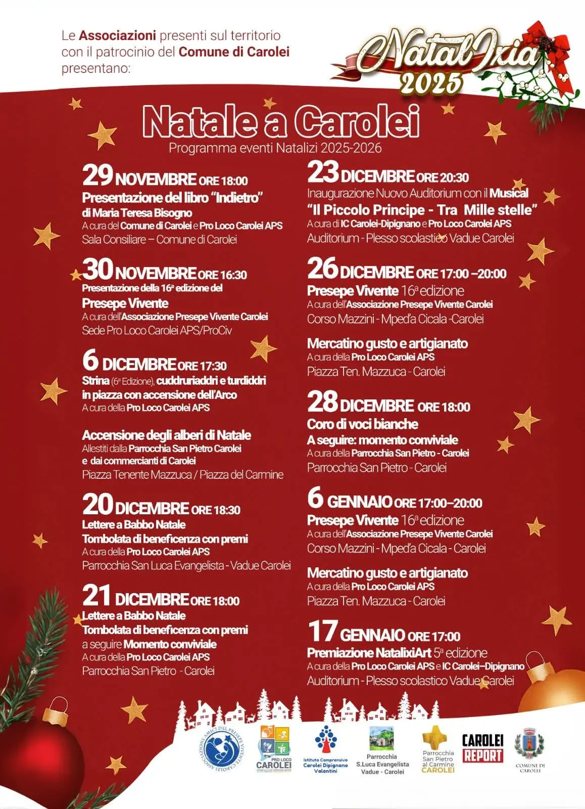 Locandina evento Natale a Carolei