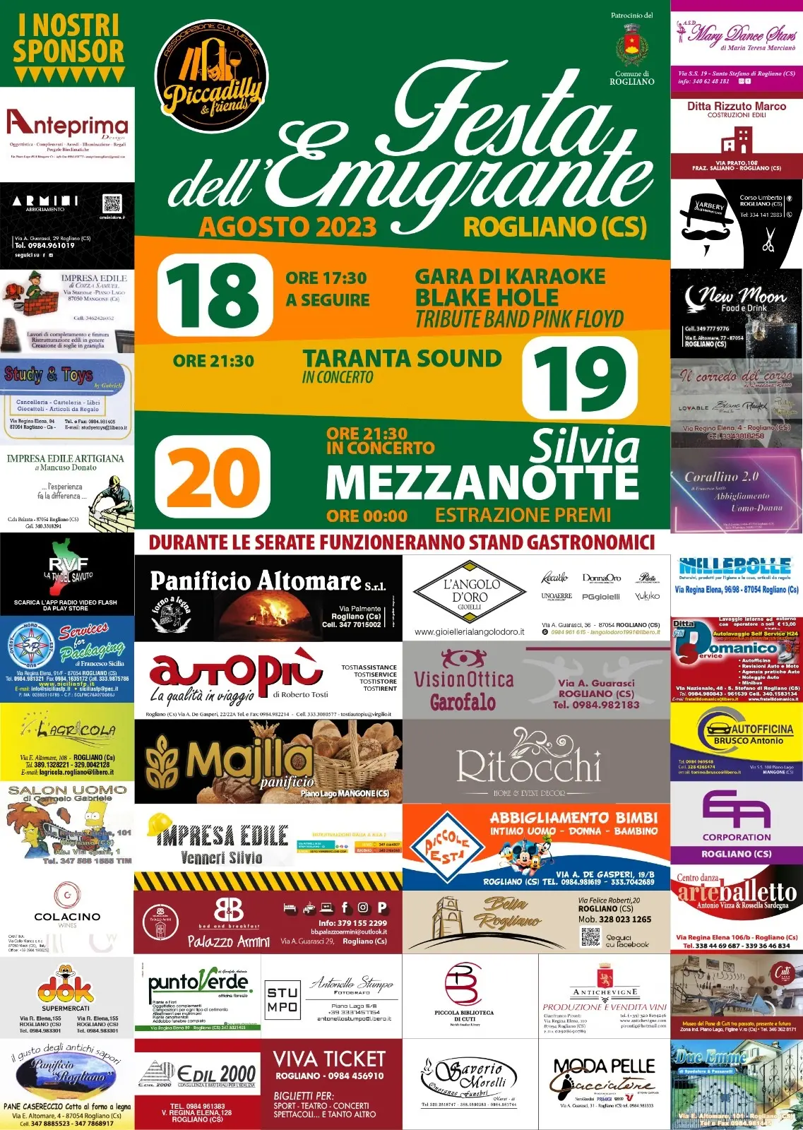 Festa Emigrante Rogliano 2023
