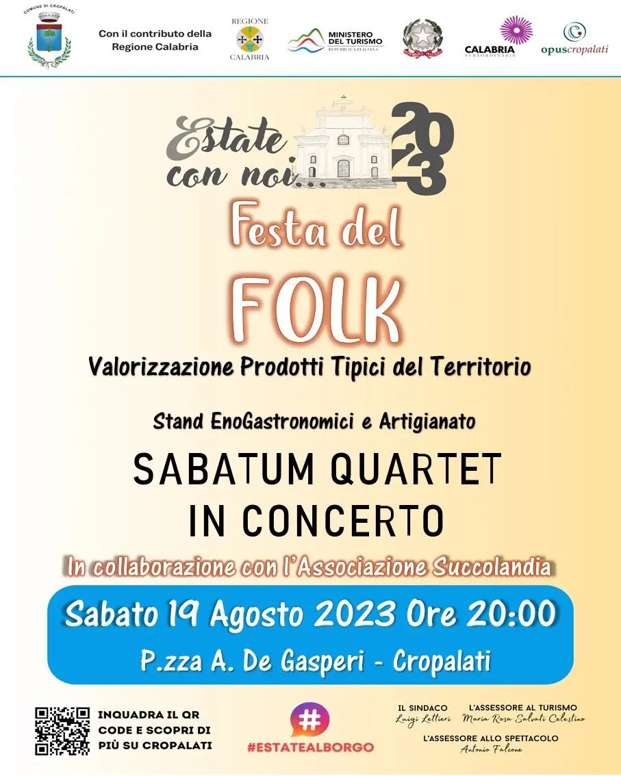 Evento Festa Folk Sabatum Quartet 2023