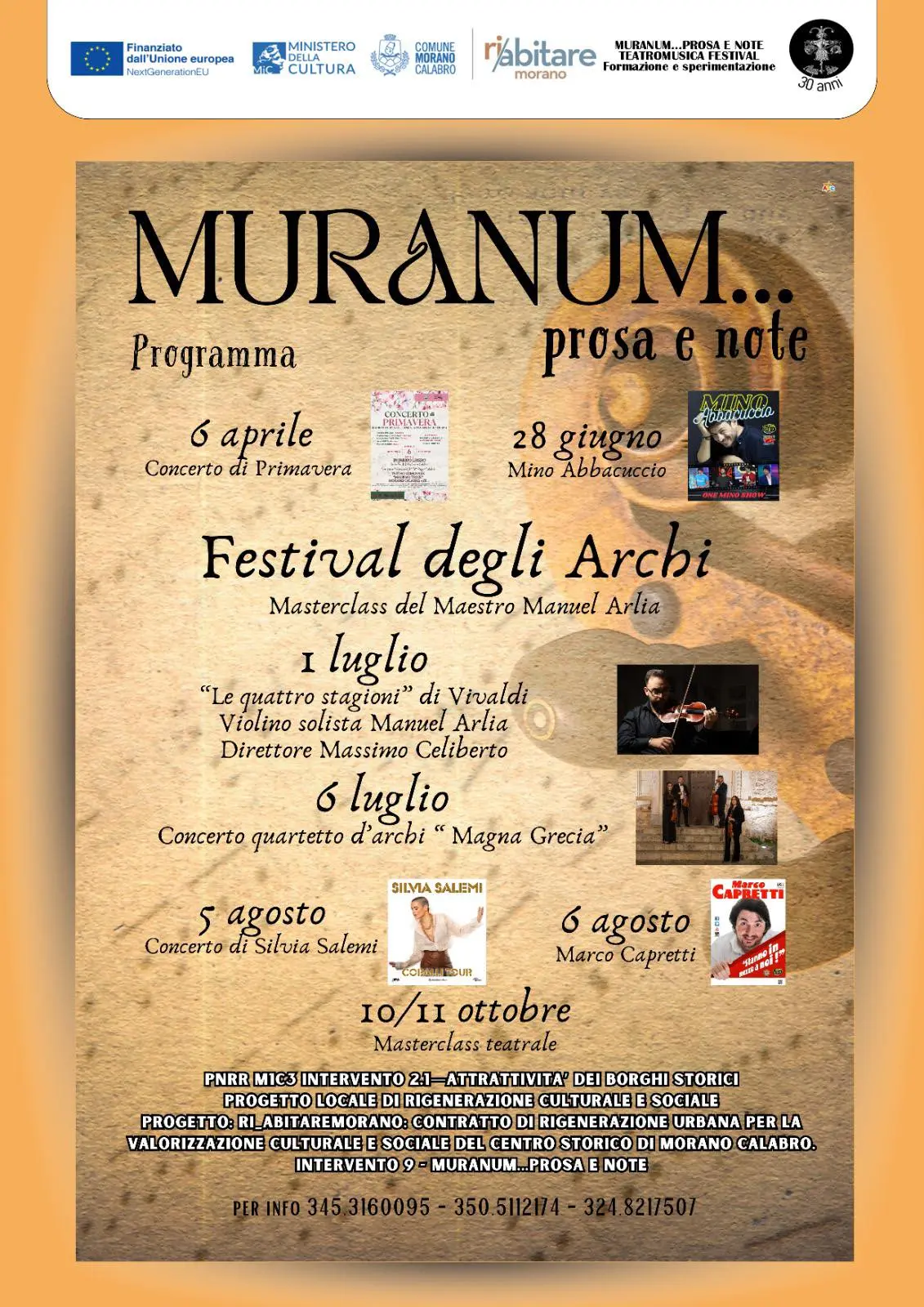 Locandina evento Muranum - Prosa e Note