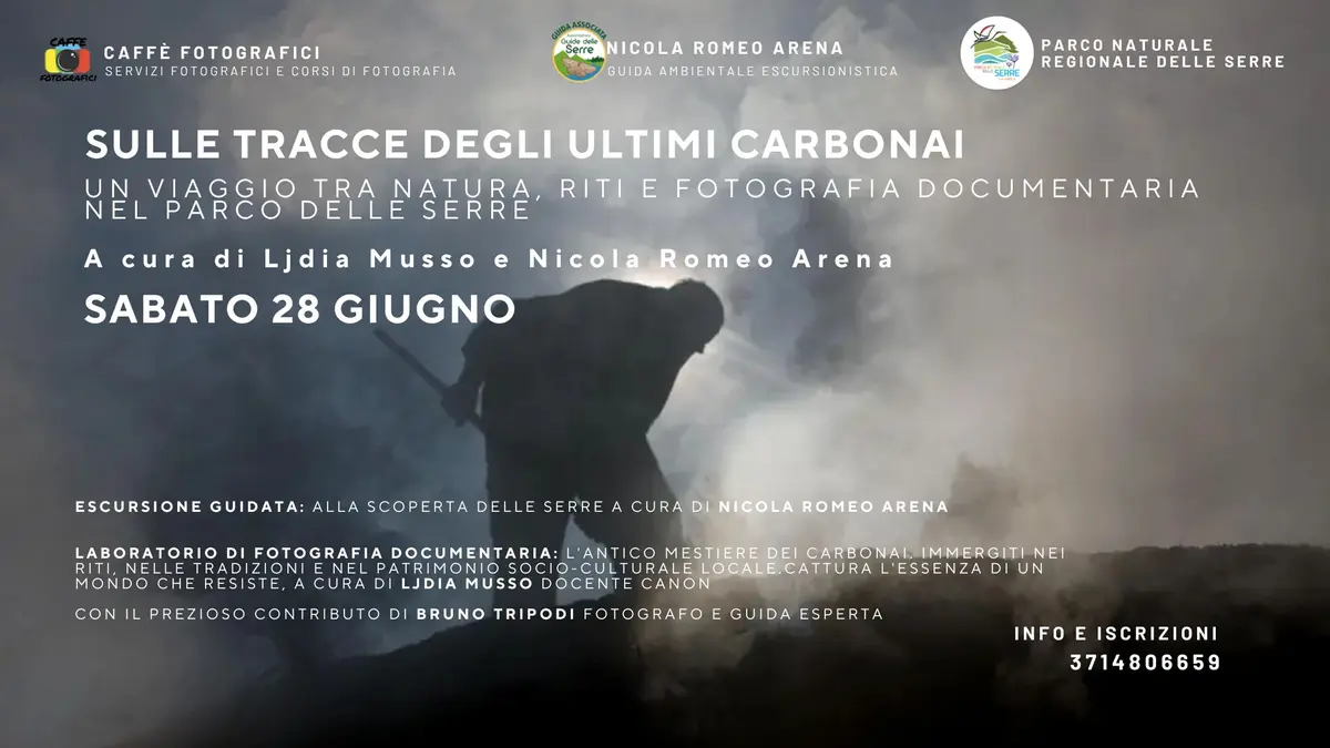 Locandina evento "Sulle tracce degli ultimi carbonai"