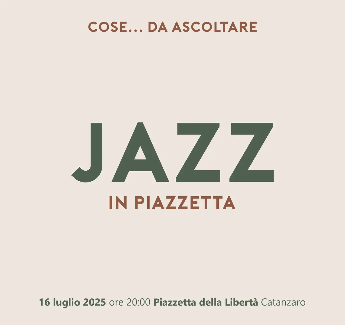 Locandina evento Jazz in piazzetta