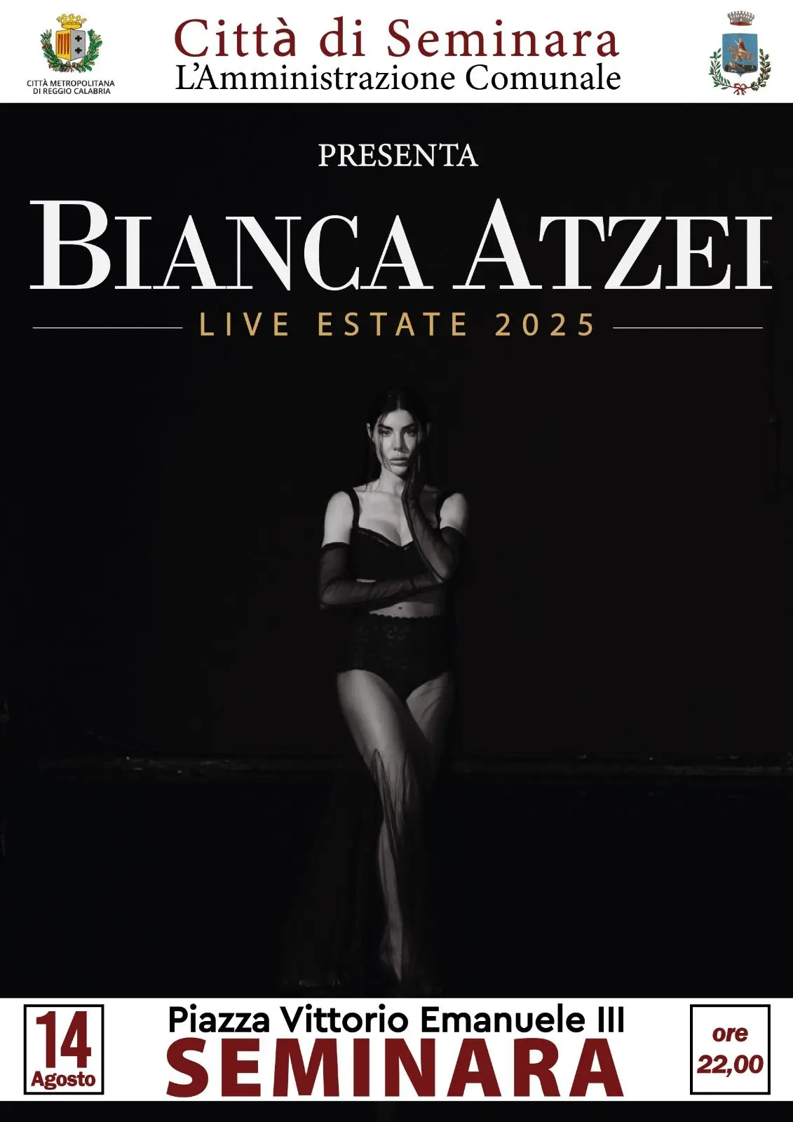 Locandina evento Bianca Atzei in concerto