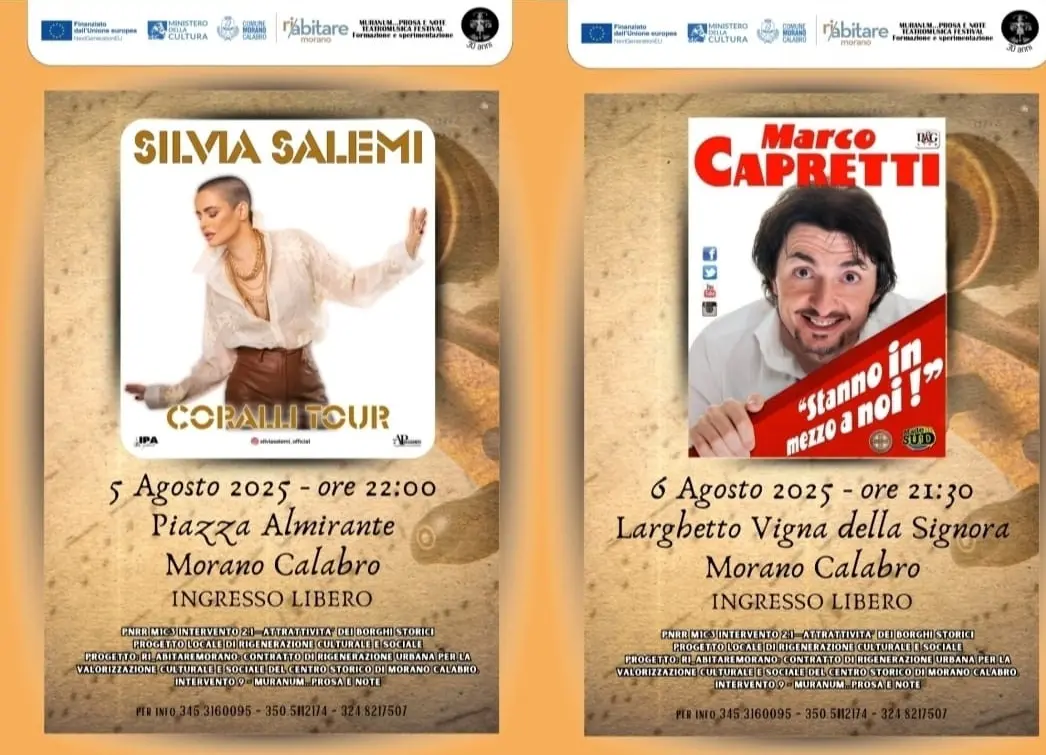 Locandina Musica d'autore e cabaret a Morano